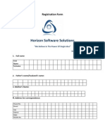 Horizon Software Solutions: Registration Form