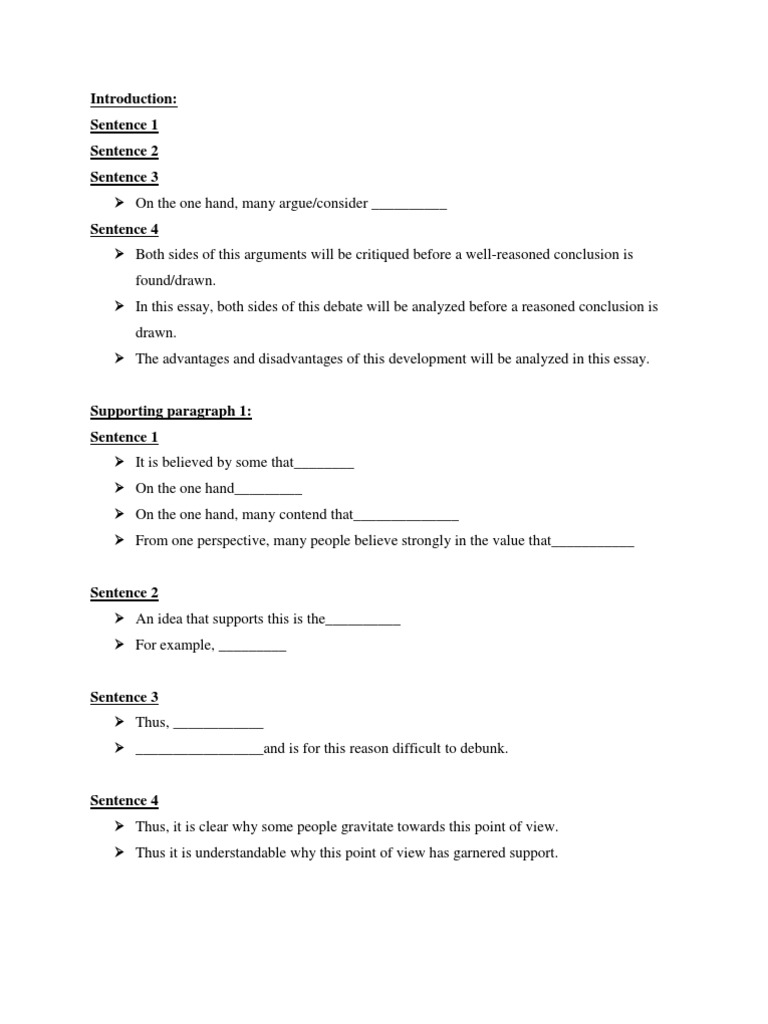 discuss essay structure