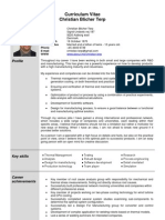 Curriculum Vitae Christian Blicher Terp: Profile