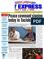 Peace Covenant Signing Today in Tacloban City: Daily Express