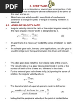 Gear Trains: 8.1. Angular Velocity Ratio