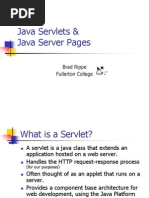 Java Servlets & Java Server Pages: Brad Rippe Fullerton College