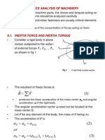 Force Analysis of Machinery: 9.1. Inertia Force and Inertia Torque