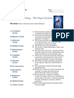 Advanced Matching - Human Body Organ Systems