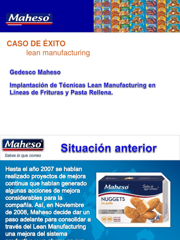 Éxito de Lean Manufacturing en Maheso | PDF