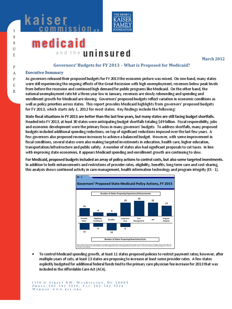 Kaiser: Medicaid | PDF | Medicaid | Patient Protection And Affordable ...