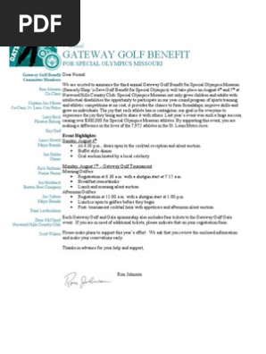 3rd Annual Gateway Golf Benefit