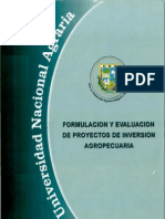 Formulacion y Evaluacion de Proyectos Agropecuarios