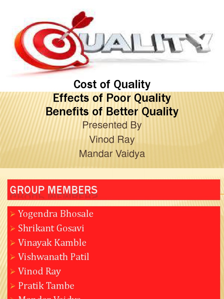 Cost of Quality PDF General Motors Quality (Business)