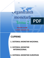 Organizarea Monetară: Tema 2