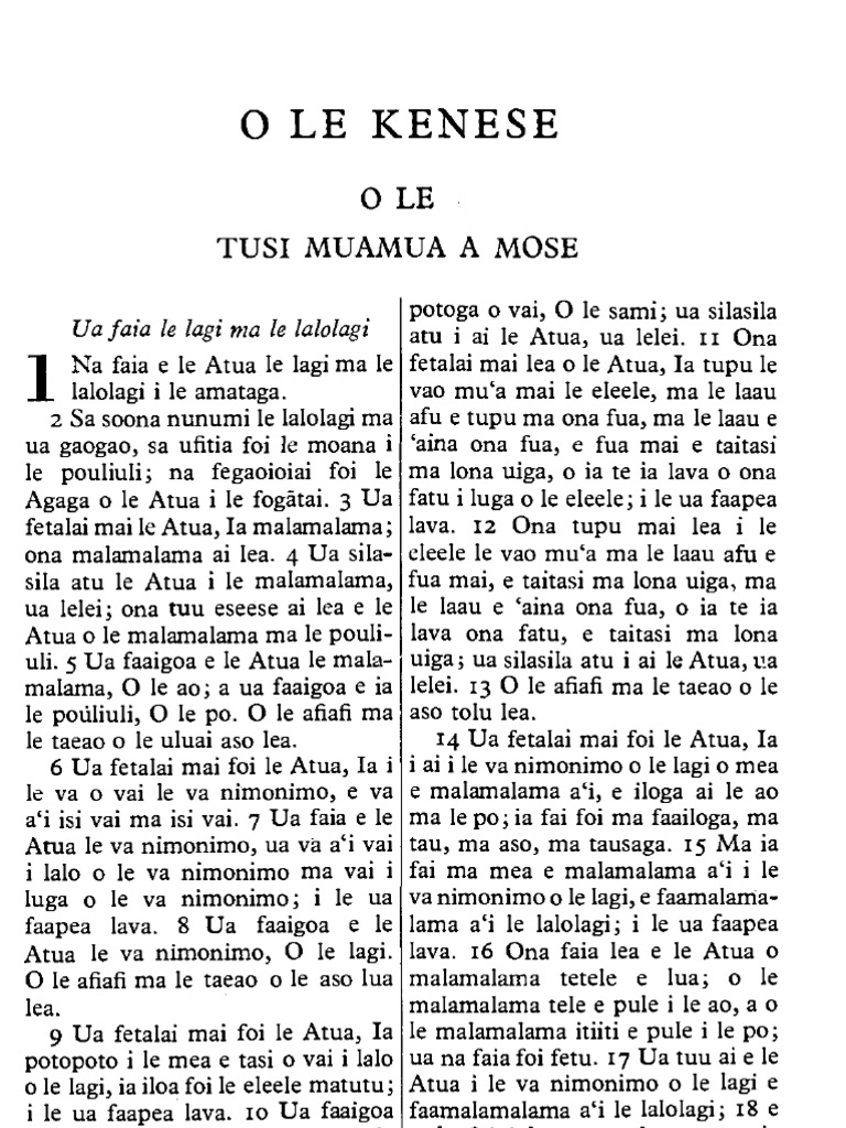 Samoan Bible | PDF