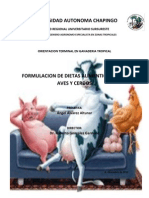 Formulacion de Dietas para Aves y Cerdos