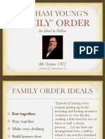 Brigham Young Family United Order Plan