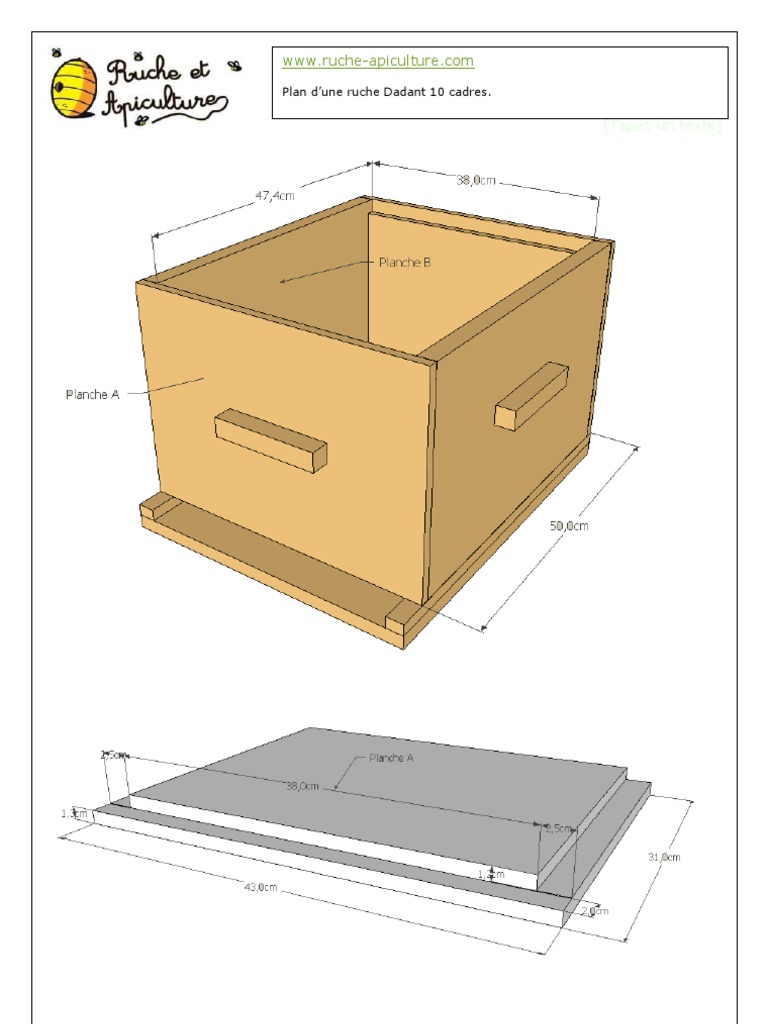 Schéma Plan De Fabrication Ruche Dadant 10 Cadres Pdf