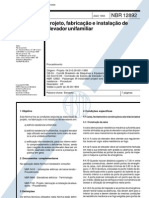 NBR 12892 - Projeto Fabricacao e Instalacao de Elevador Unifamiliar