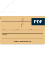Interdepartment Envelope: Deliver To Sent by Date