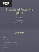 Broadband Powerline (BPL) : Lon Mills TCM 268 Professor Harper