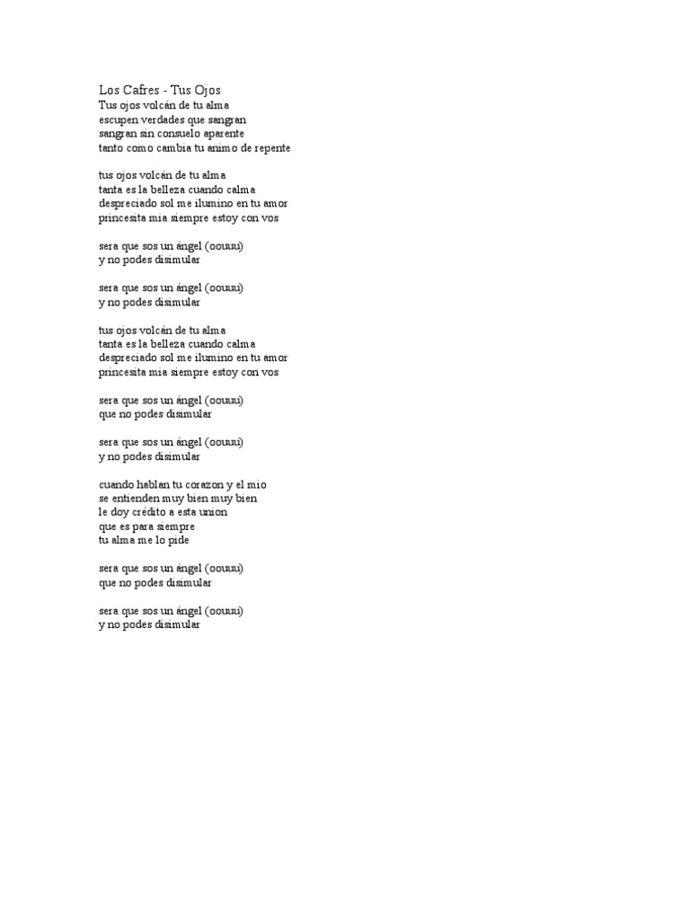 Los Cafres Tus Ojos Pdf