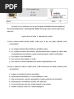 Teste Diagnóstico 8º ano - correção