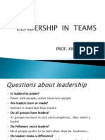 Leadership in Teams Prof.kiran