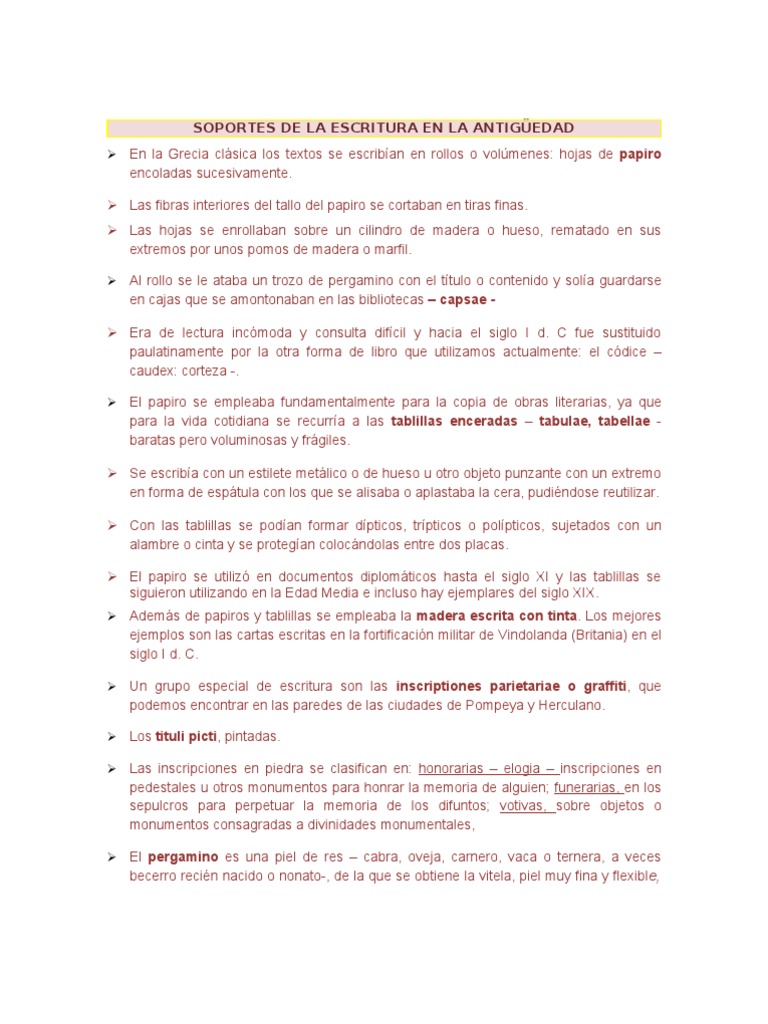 Soportes de la escritura en la antigüedad | Tinta | Códice