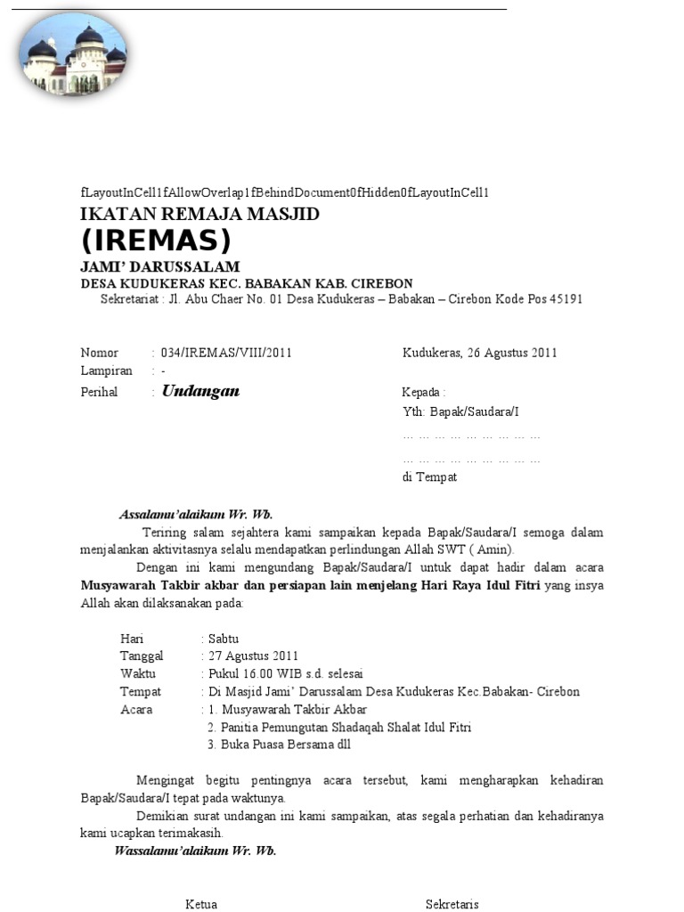 61+ Contoh Surat Undangan Acara Bukber Gratis Terbaru