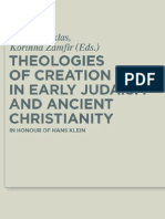 Theologies of Creation in Early Judaism and Ancient Christianity