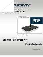 POWER TX2 Router Portuguese User Manual
