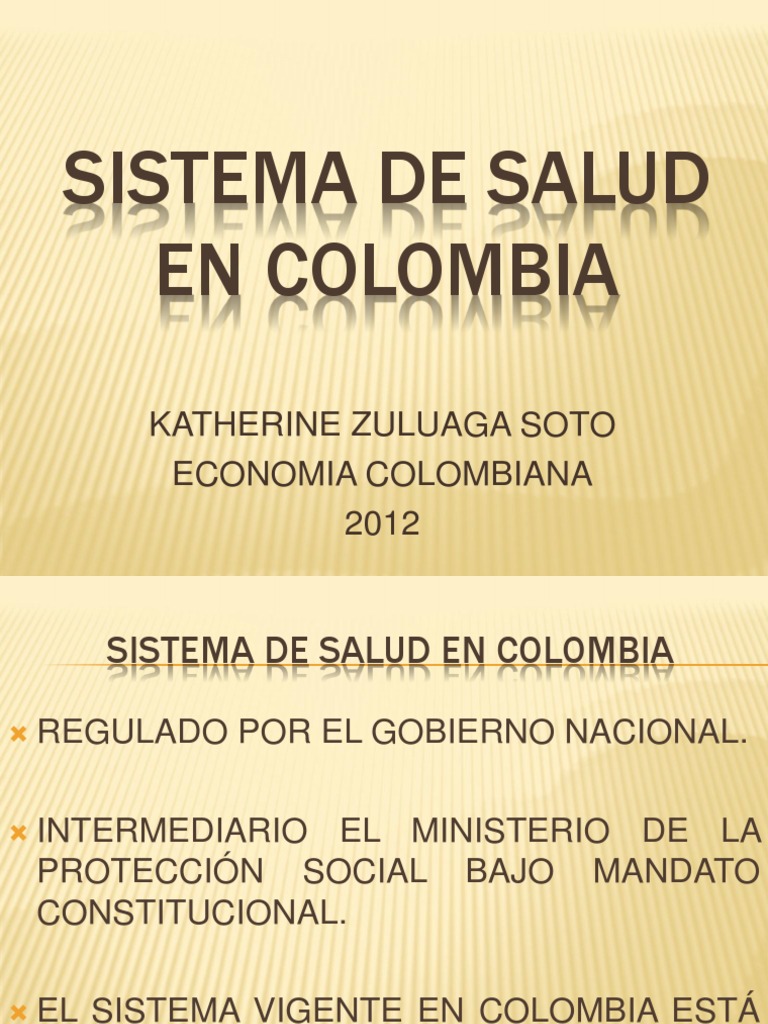 Sistema de Salud en COLOMBIA | PDF | Esfera pública | Cuidado de la salud