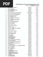 Saga 1.3 FL Standard (A) Spare Parts Price List