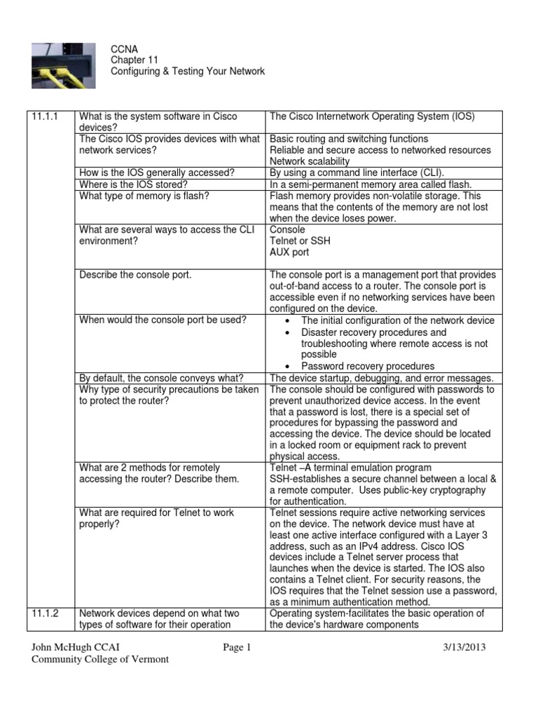 Ccna 1 Chapter 11 Quiz