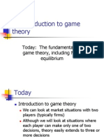 An Introduction To Game Theory: Today: The Fundamentals of Game Theory, Including Nash Equilibrium