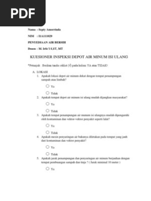 Ceklist Depot Air Minum Isi Ulangdocx