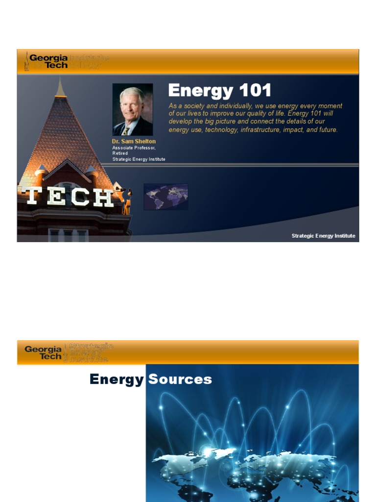 Energy 101: Dr. Sam Shelton | PDF | Science & Mathematics