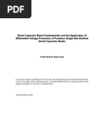 Shunt Capacitor Bank Fundamentals and The Application of Differential Voltage Protection of Fuseless Single Star Earthed