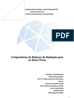 A Importância Do Balanço de Radiação para Os Seres Vivos