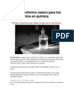 Hacer Cloroformo Casero Para Tus Experimentos en Quimica