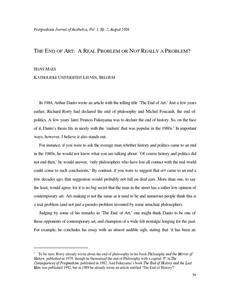 After The End of Art ARTICLE PDF PDF Surrealism Immanuel Kant