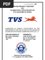 117477872 Minor Project Report on Tvs Motors India