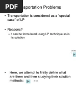 Transportation Problem in Operation Research