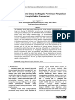 Proyeksi Permintaan-Penyediaan Energi di Sektor Transportasi