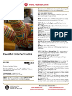 1CAC4d01 Colorful Crochet Socks Crochet Pattern