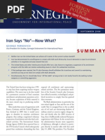 Iran Says "No"-Now What?