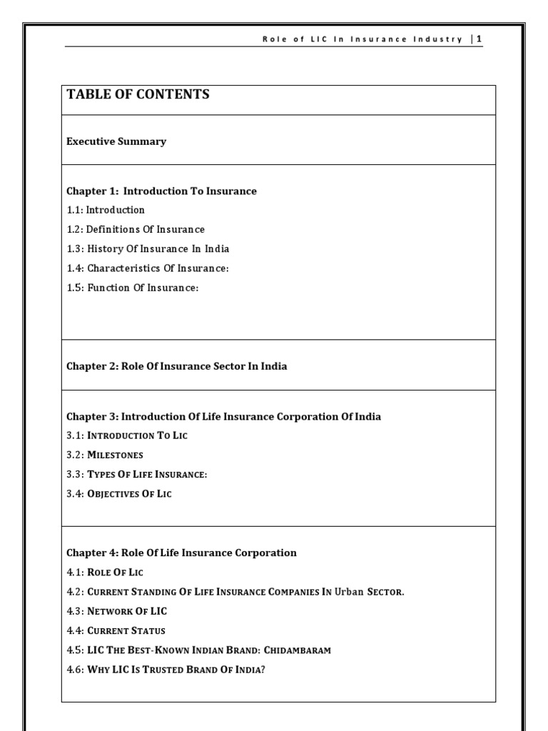 Objectives and Role of LIC in India | PDF | Insurance | Life Insurance