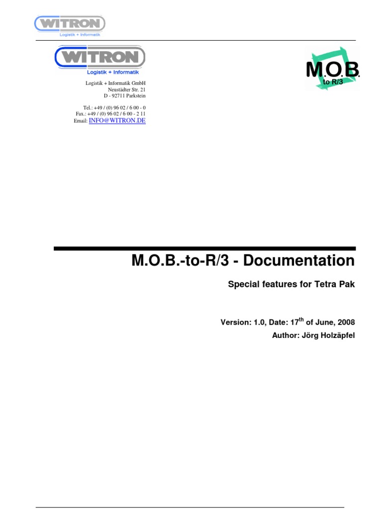 Data Exchange Between MOB and SAP PDF | PDF | Computing | Software