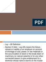 Lay-off and Retrenchment Definitions