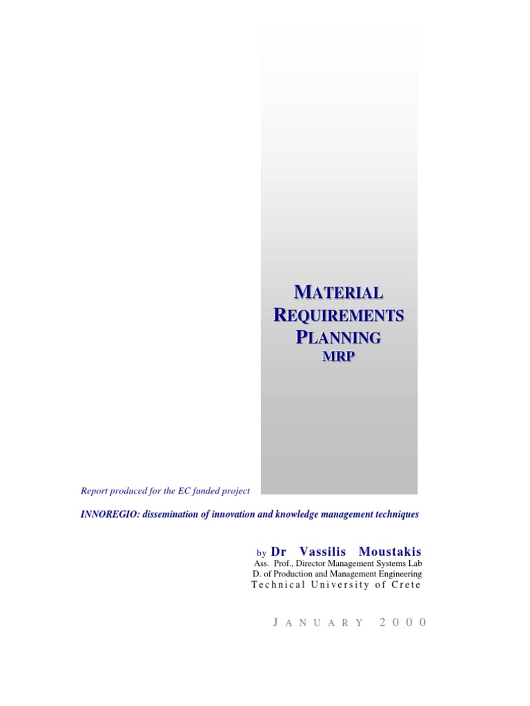 MRP Implementation and Applications Guide | PDF | Production And ...