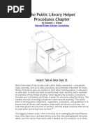 Download Procedures Daily Library Tasks  Forms chapter from Public Library Helper by Edward Elsner by vantar SN13033262 doc pdf