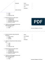 Quesioner Biologi