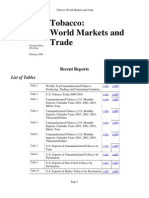 Tobacco: World Markets and Trade: List of Tables